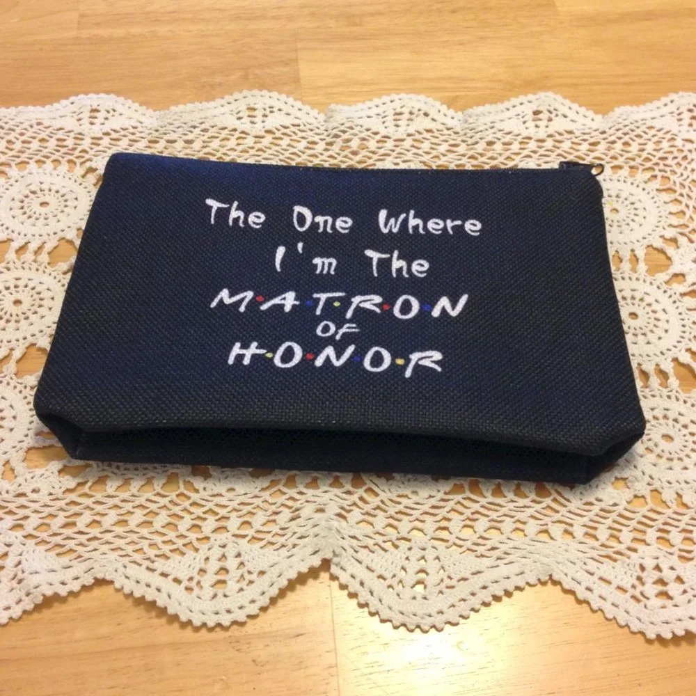 Wedding makeup bag, Matron of Honor, gift idea